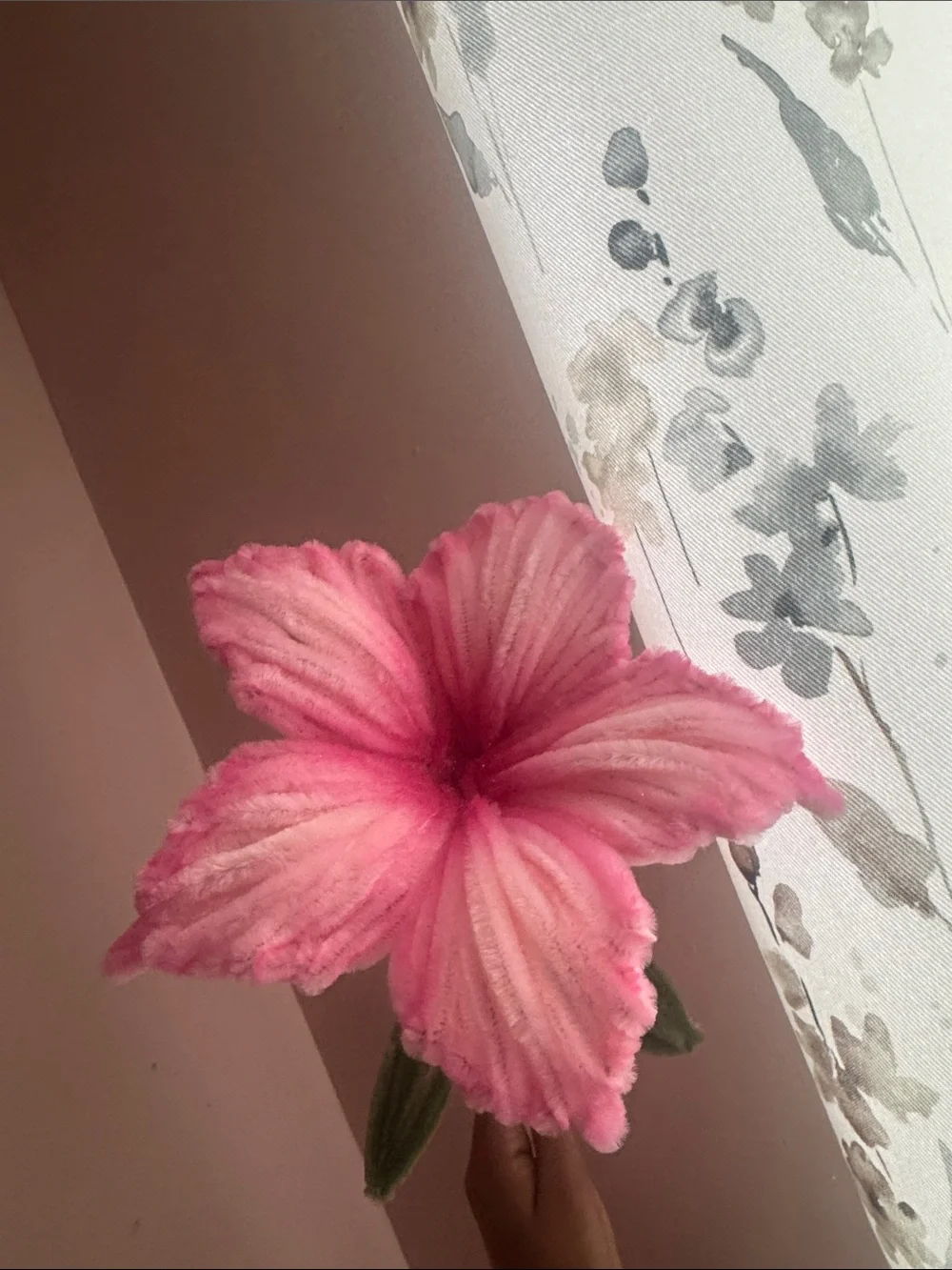 Pink Decorative Artificial Flower Stem - Home Accents (Hibiscus)
